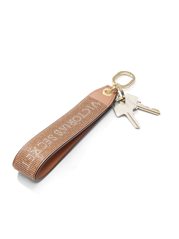 Victoria's Secret, Victoria's Secret Wristlet Strap Keychain, Caramel Logo, onModelBack, 2 of 2