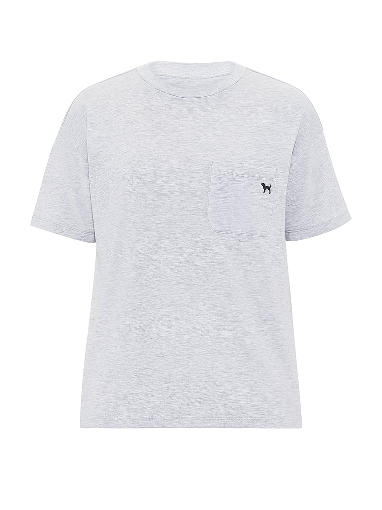 PINK 100% Cotton Light as Air Jersey Pocket Tee, offModelFront, 3 of 3