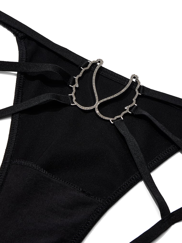 Victoria's Secret, Very Sexy Strappy-Back High-Leg Cheeky Panty, Pretty Blossom, detail, 5 of 5