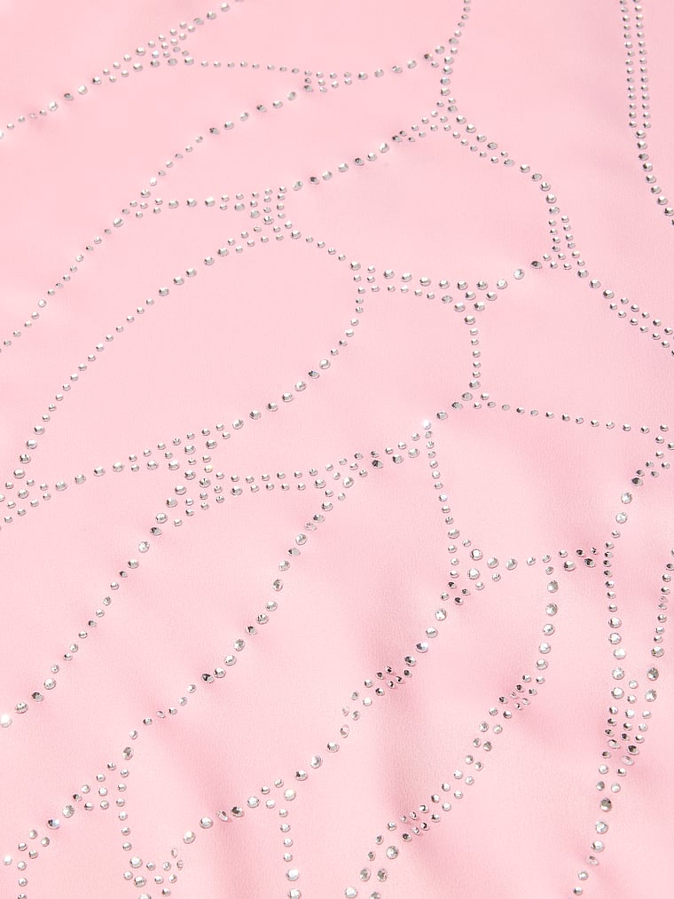 Victoria's Secret, Very Sexy VSFS '26 Satin Short Wide-Sleeve Robe, Pretty Blossom, detail, 5 of 5