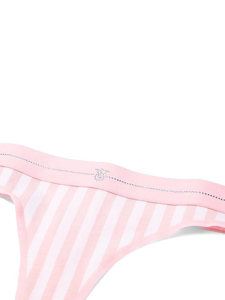 Victoria's Secret, Cotton Shine Logo Cotton Hiphugger Panty, detail, 5 of 5
