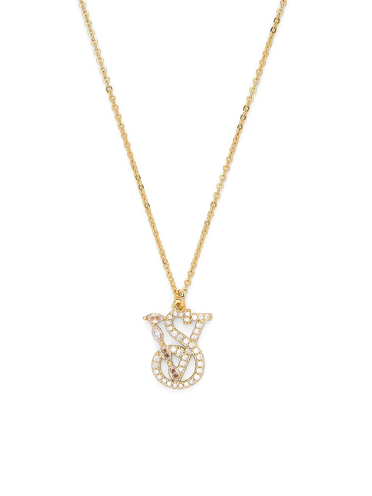 Demi-Fine Logo Pendant Necklace