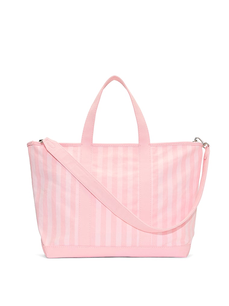 Victoria's Secret, Victoria's Secret VS Icon City Large Canvas Tote Bag, onModelSide, 4 of 4