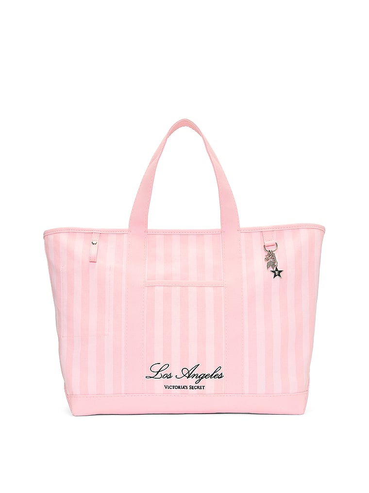 Victoria's Secret, Victoria's Secret VS Icon City Large Canvas Tote Bag, onModelFront, 2 of 4