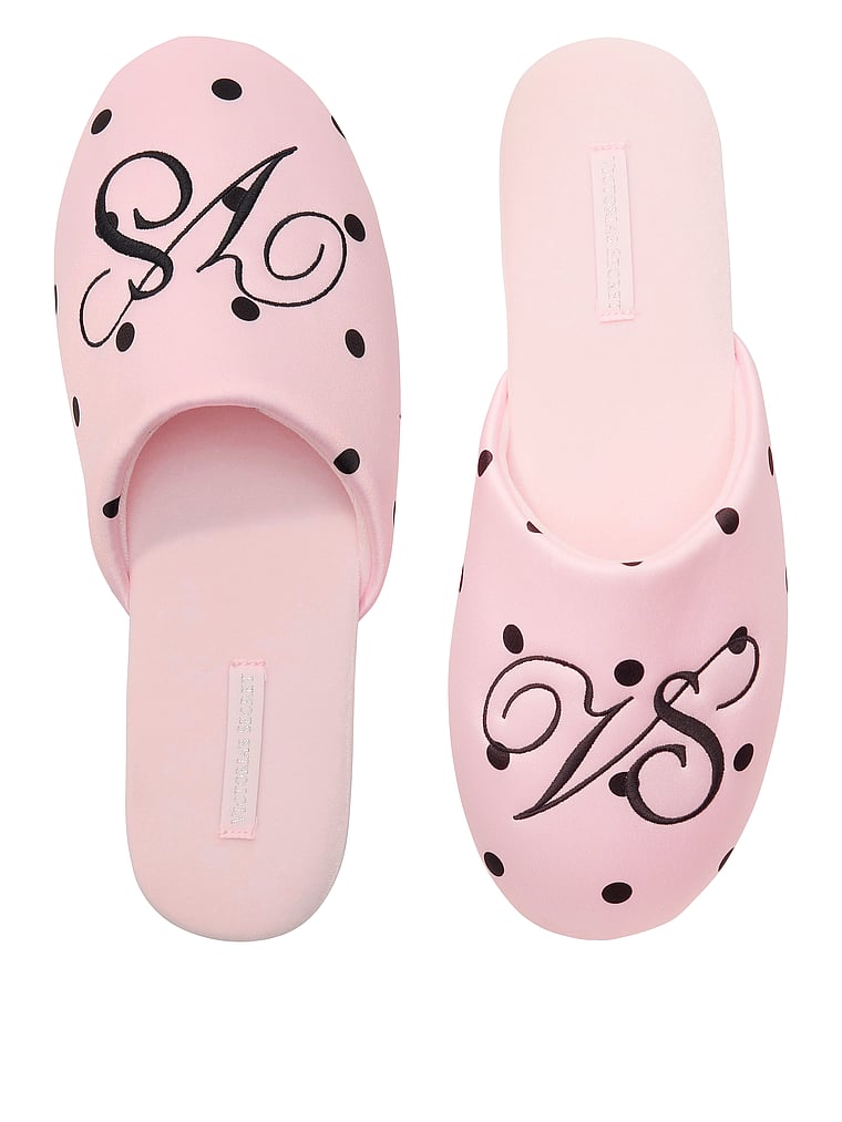 Signature Satin Closed-Toe Slippers