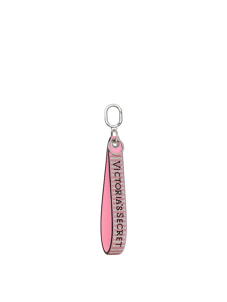 Victoria's Secretのキーホルダー　ピンク Buy Slim Wristlet Strap Keychain, Victoria Pink Logo - Order Small