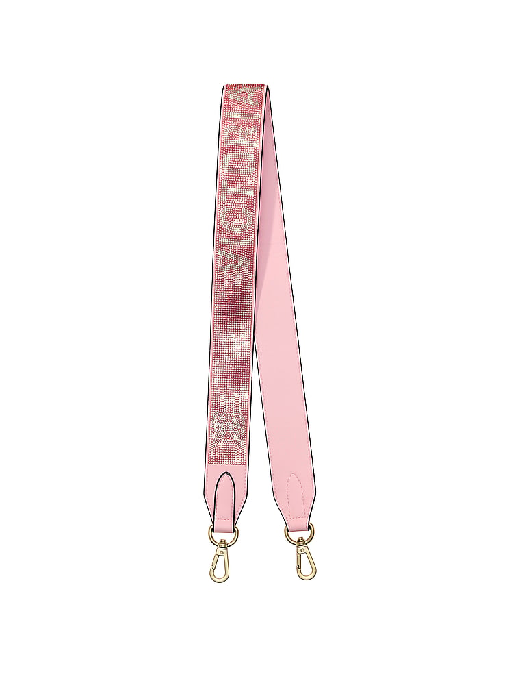 Victoria's Secret, Victoria's Secret Shine Logo Bag Strap, Angel Pink Logo, onModelFront, 1 of 2