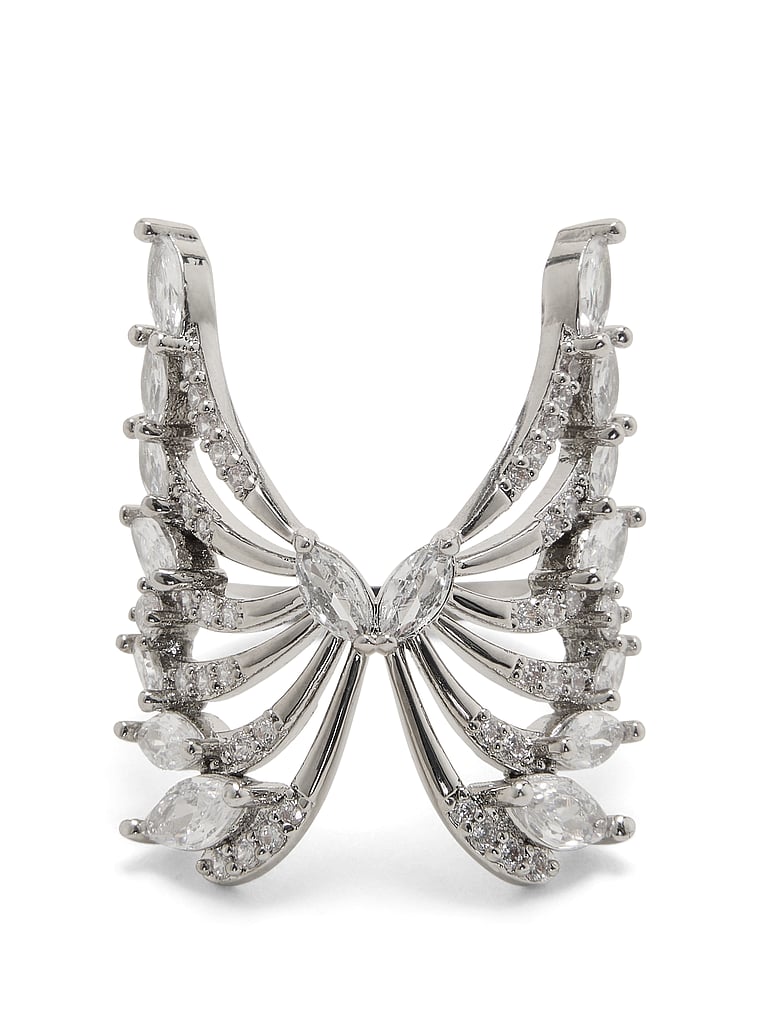 Demi-Fine Diamanté Wings Ring