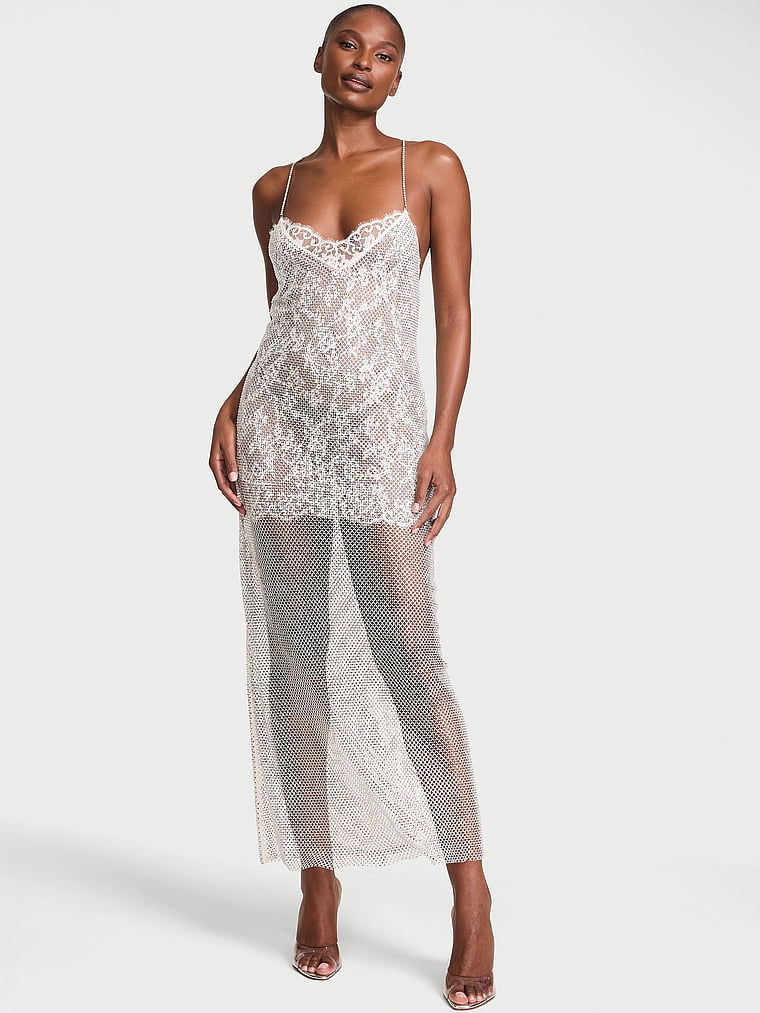 Atelier Victoria's Secret Frosted Maxi Slip Dress