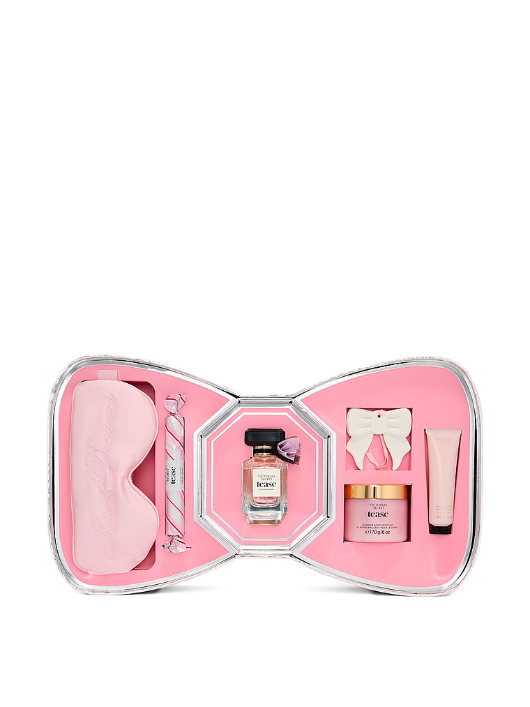 6-Piece Tease Delicious Gift Set ft. Exclusive Shimmer Body Frosting, a Scented Ceramic, & Sleep Mask