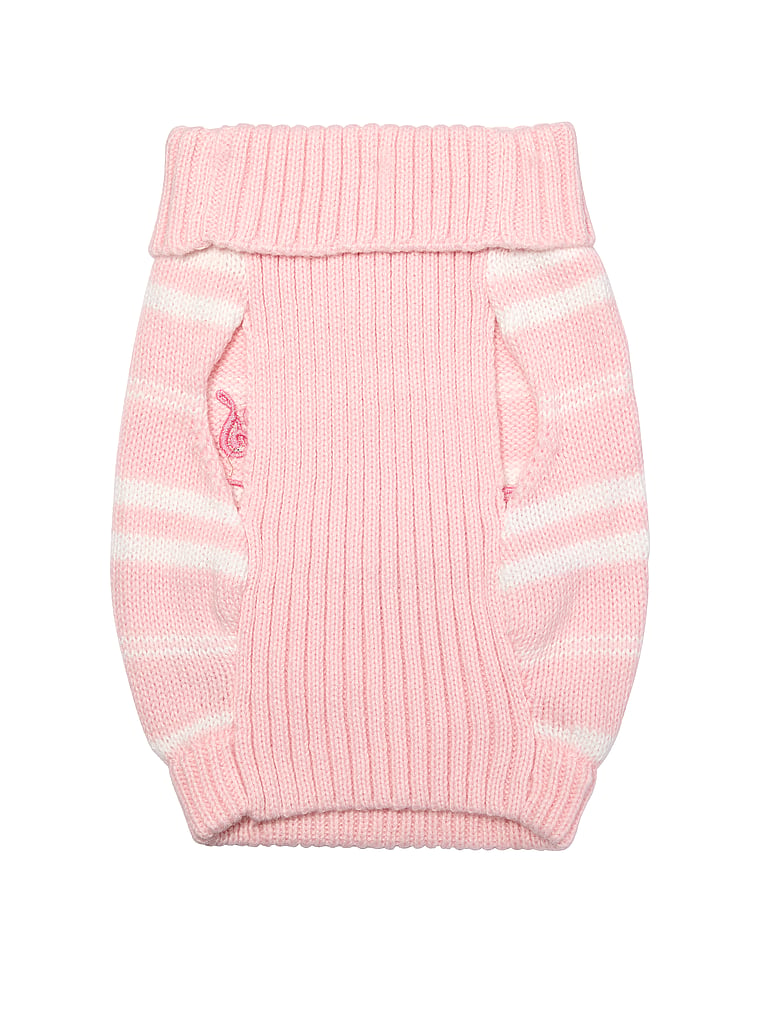 Victoria's Secret, Victoria's Secret Pet Sweater, VS Script W/ Pink Stripes, onModelBack, 2 of 4