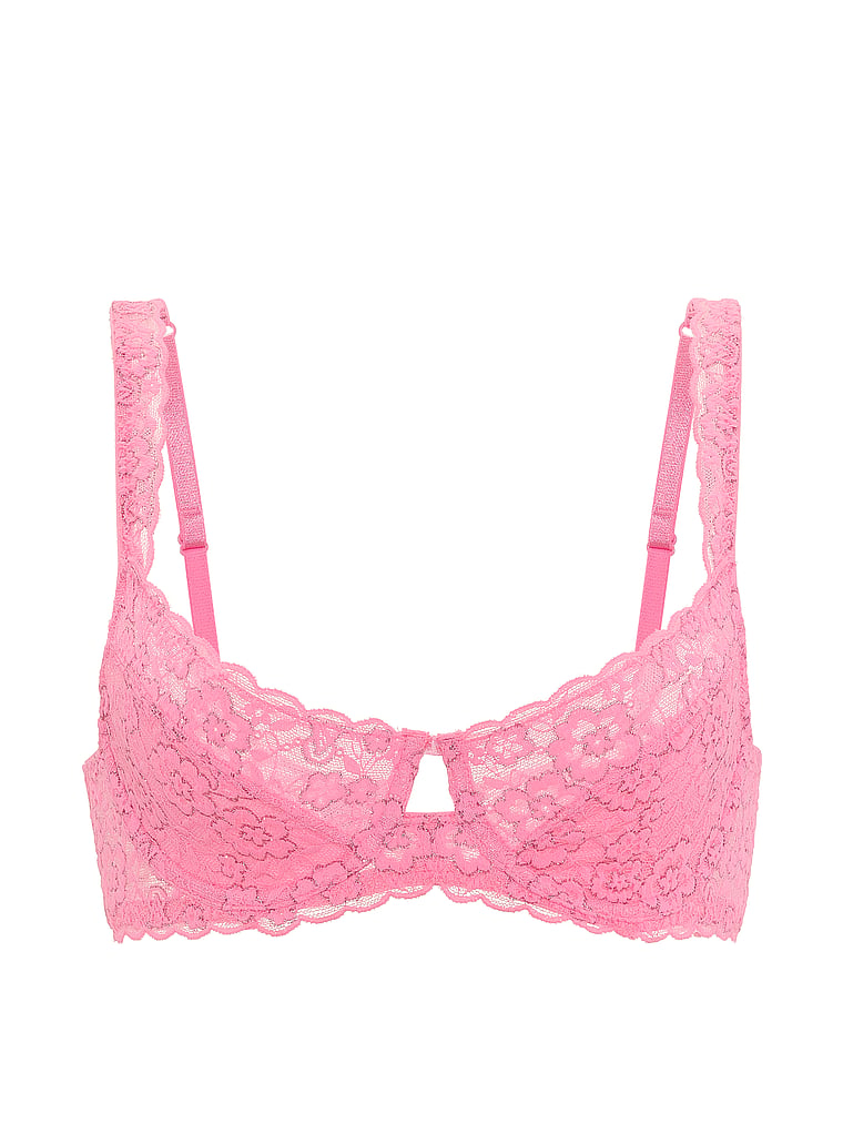 Victoria's Secret, The Lacie Lacie Shimmer Unlined Balconette Bra, offModelFront, 4 of 4