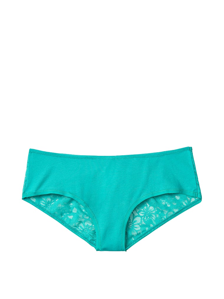 VictoriasSecret Stretch Cotton Lace Ruched-back Hiphugger Panty. 4