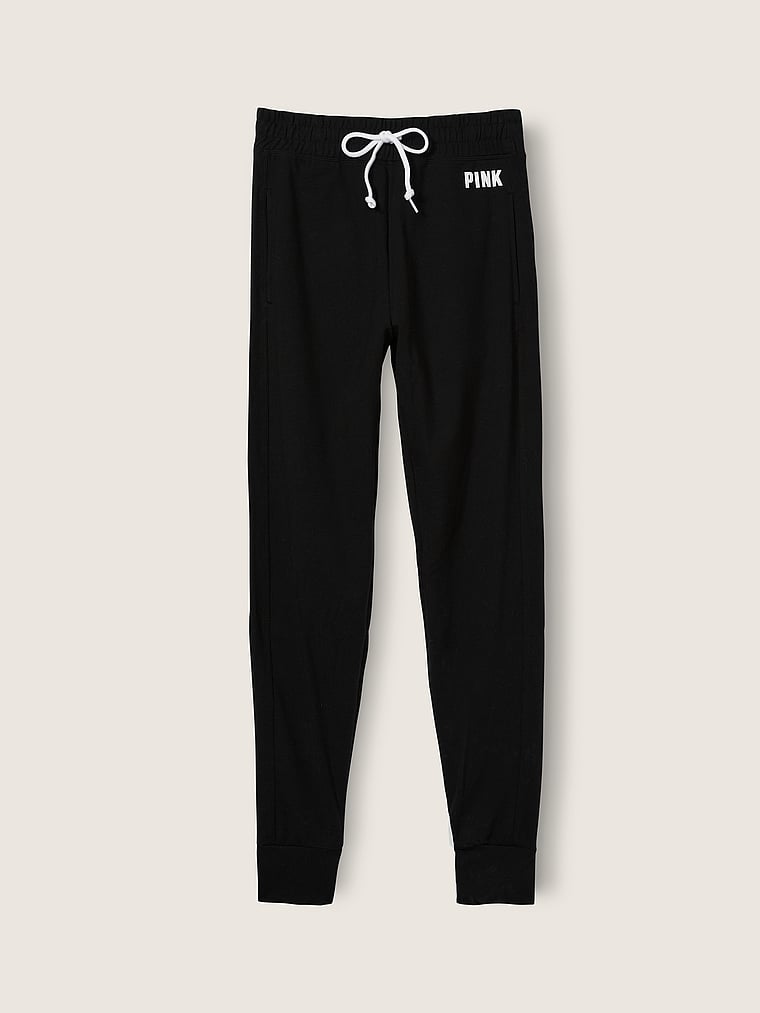 Cotton High-Waist Joggers - Apparel - PINK