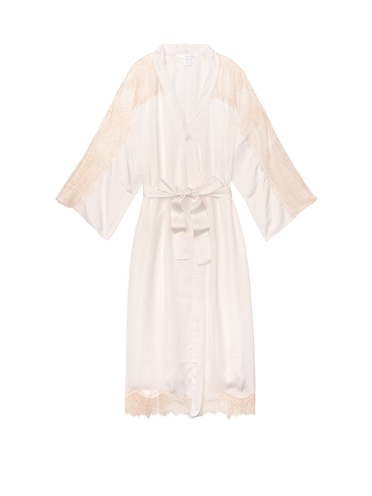 long lace kimono robe