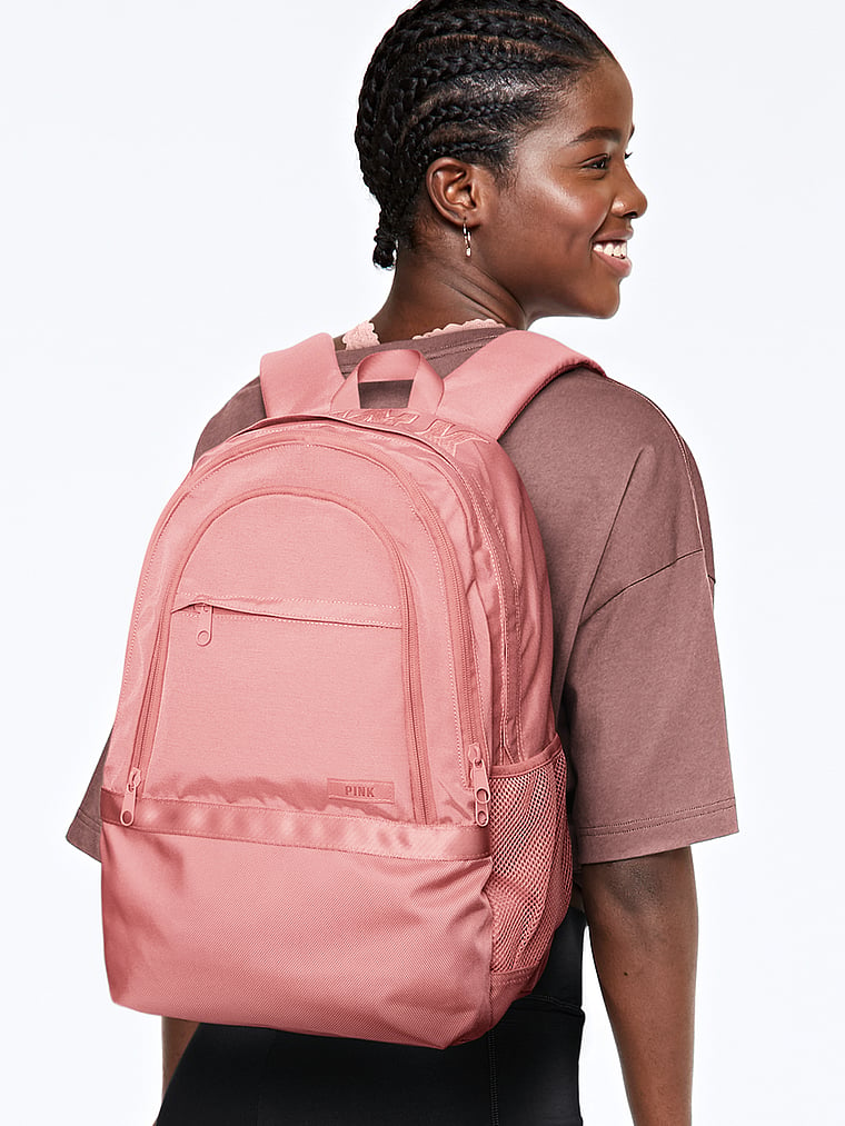 Black Sand Victorias Secret Pink Collegiate Backpack