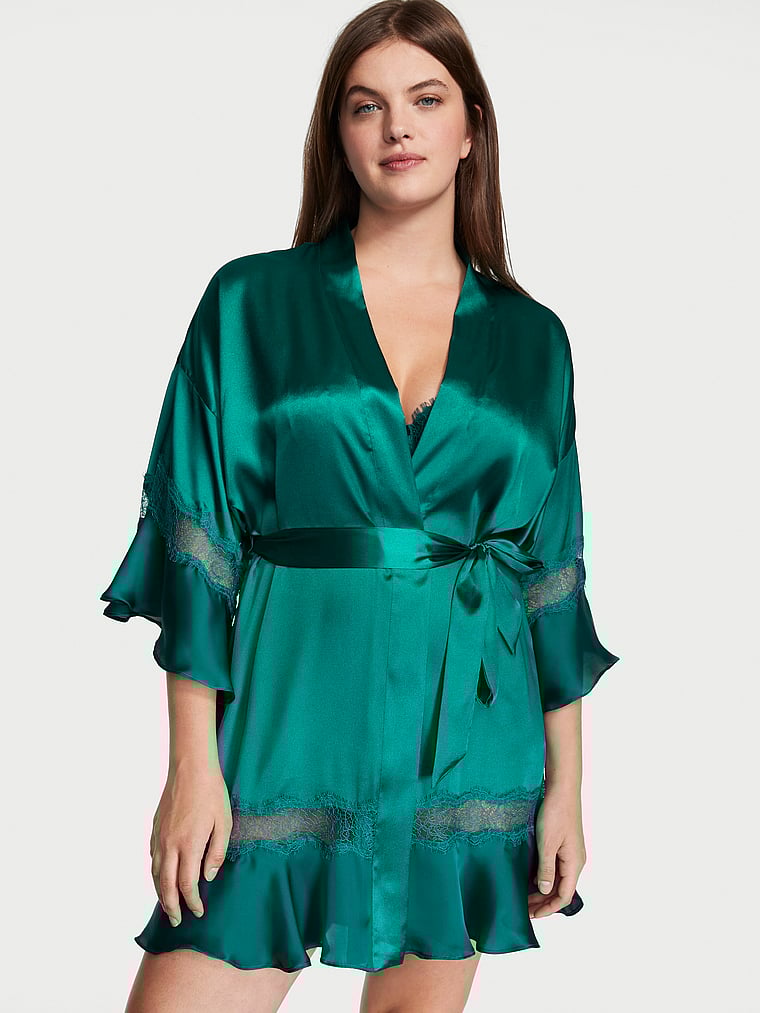 Buy Flounce Satin Robe, - Order undefined online - Victoria's Secret US