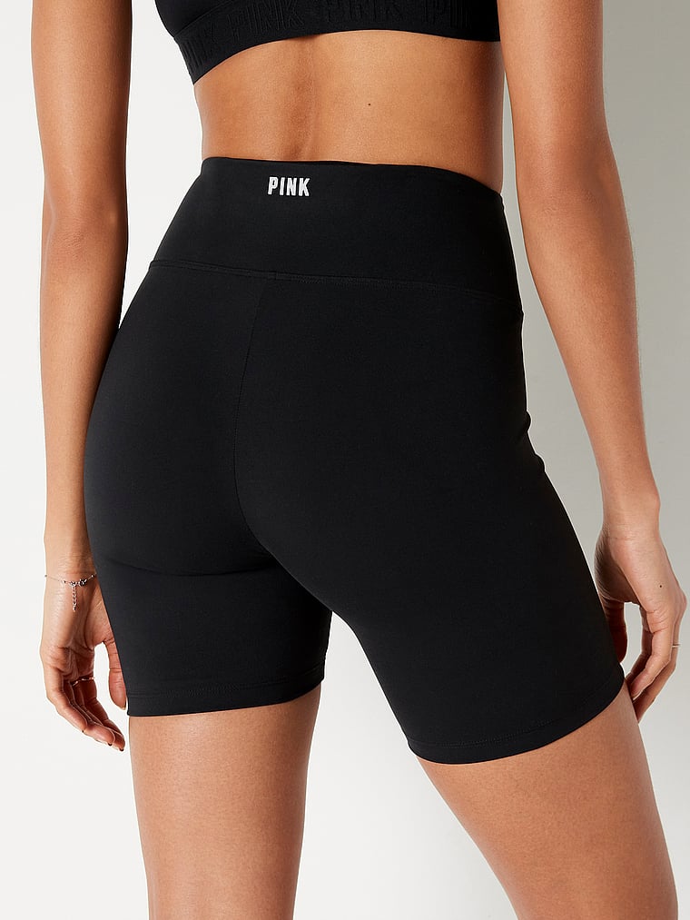 6 Adjustable Waist Ruched Biker Shorts - Apparel - PINK
