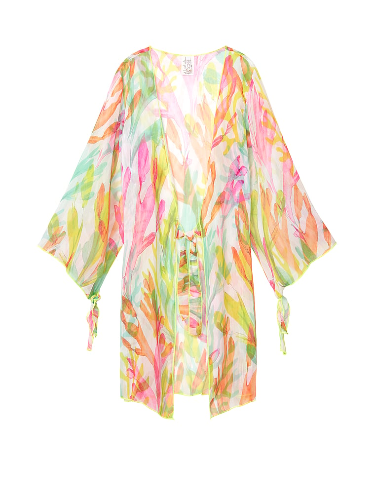VictoriasSecret Sheer Front Tie Robe Cover-up. 3