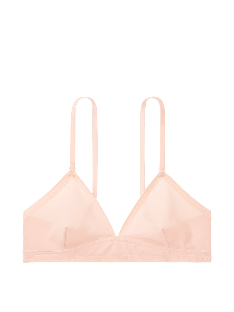 VictoriasSecret Unlined Sheer Luxe Mesh Bralette. 1