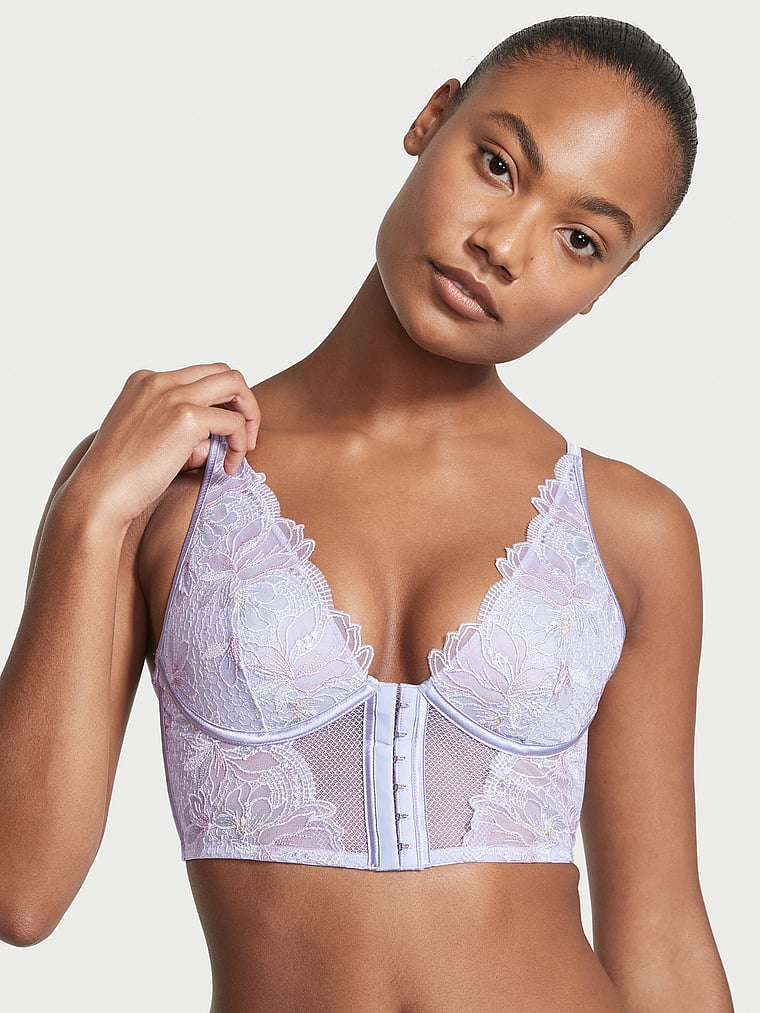 Unlined Floral Embroidery Bra Top - Victoria's Secret