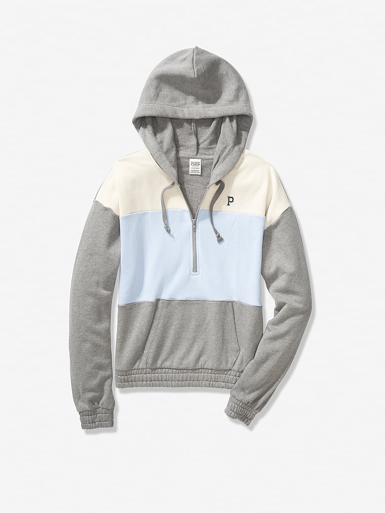 quarter zip pullover pink