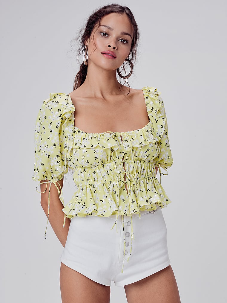 Chrysanthemum Crop Top For Love Lemons Vs