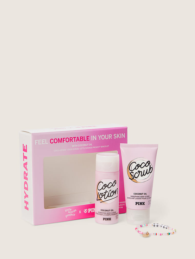 Little Words Project® x PINK Coco Body Care Box with Bracelet
