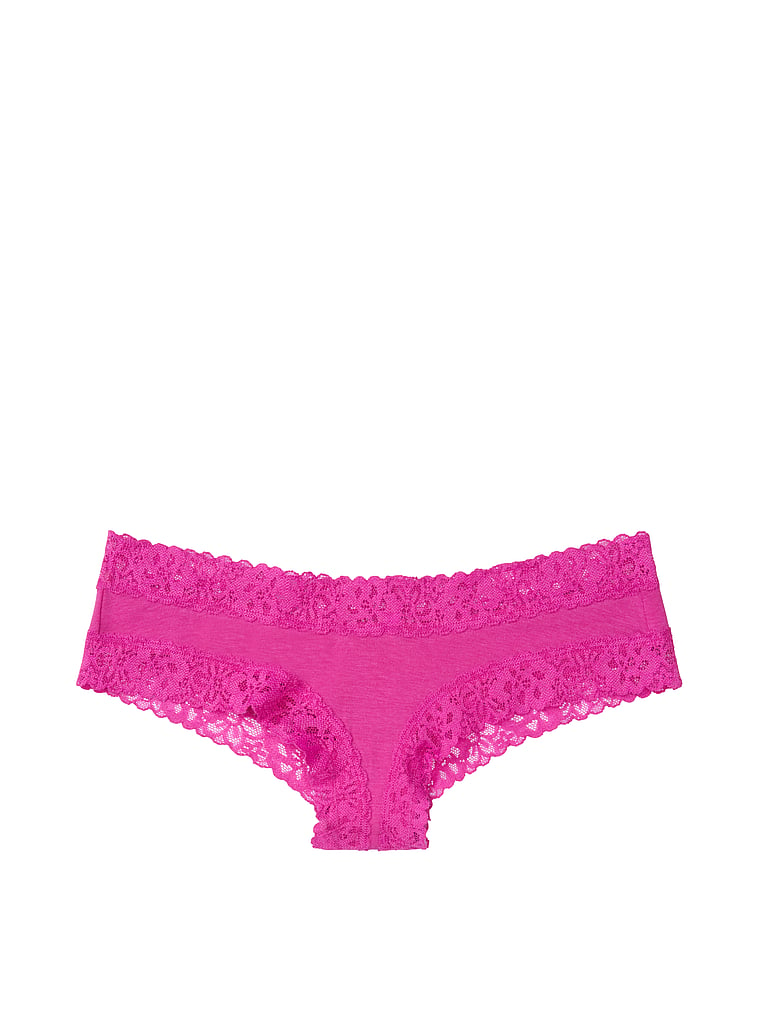 VictoriasSecret Stretch Cotton Lace-waist Cheeky Panty - 11150609-4KOF