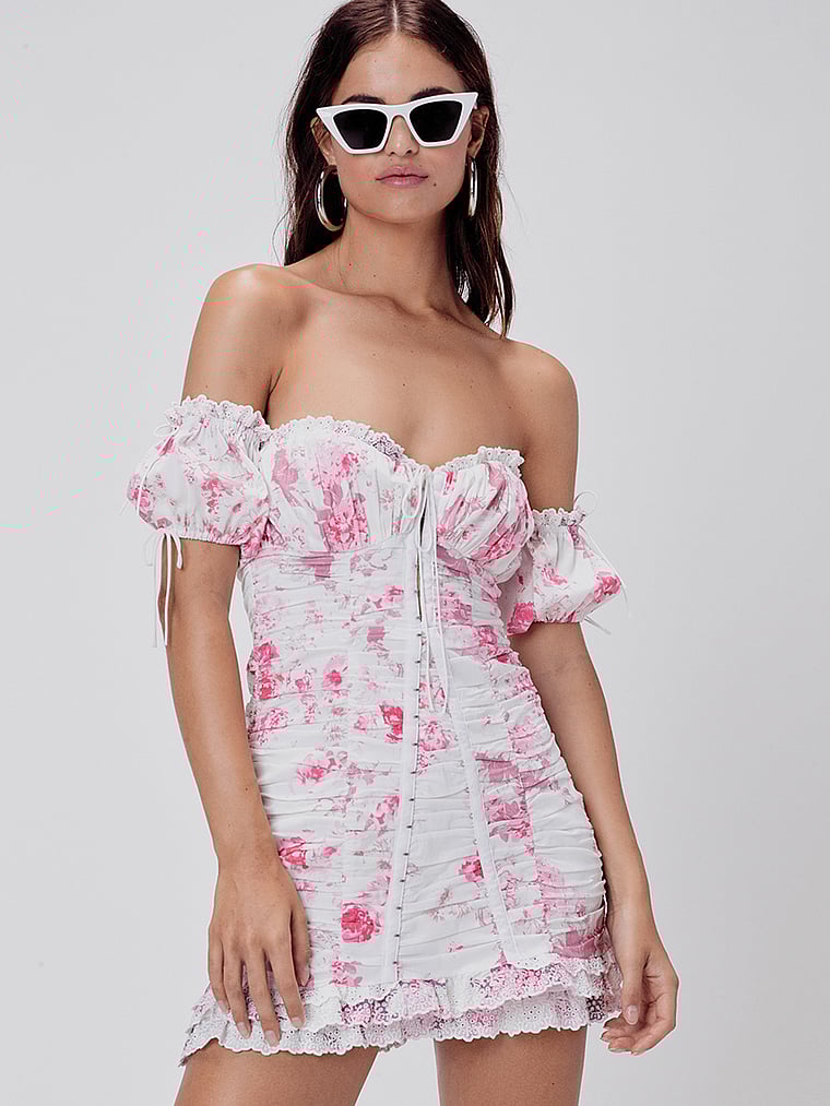Mills Ruched Mini Dress For Love Lemons Vs