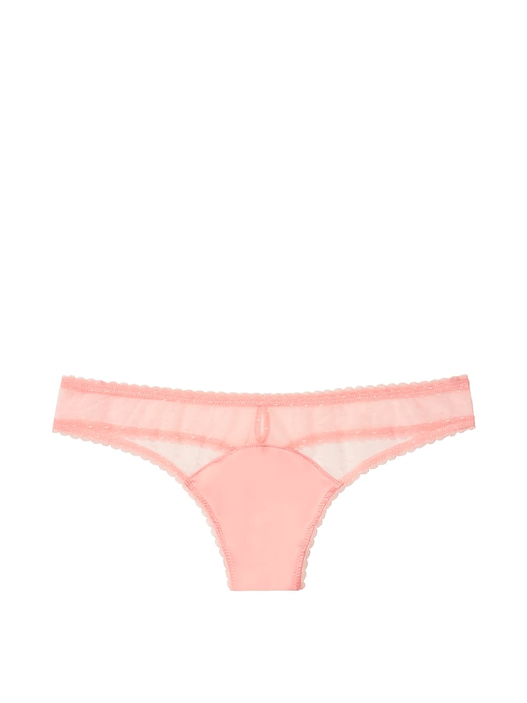 VictoriasSecret Dot Mesh Thong Panty 1115696610T1