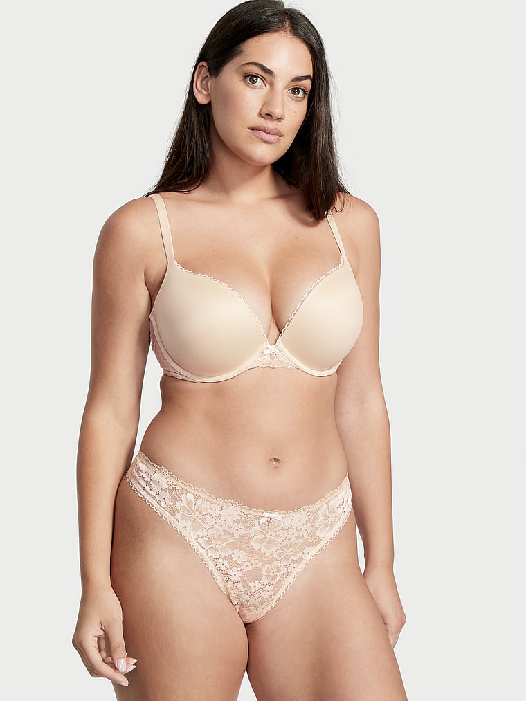 Plus Size Sexy Lingerie Microfiber Back Smoother No Wire Push Up Bra