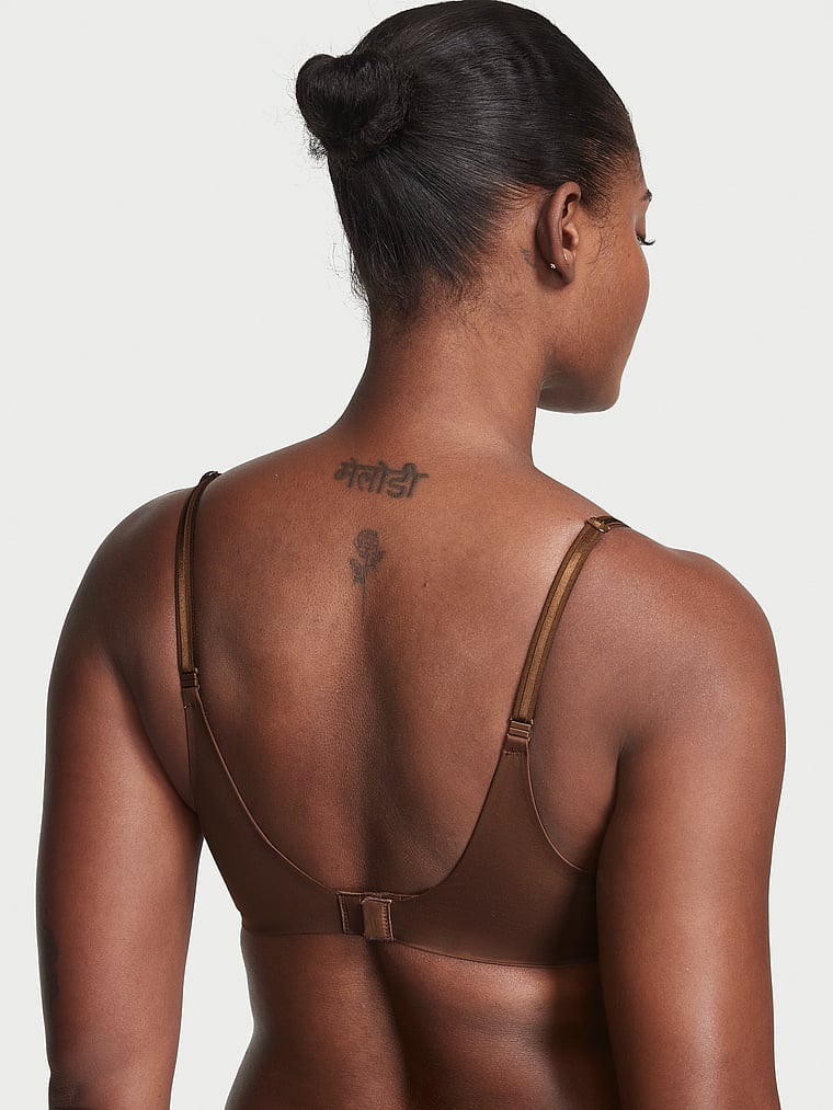 Victoria's Secret, Love Cloud Smooth Lightly Lined Full-Coverage Bra, Mousse, onModelBack, 2 of 5 Melodie is 5'10" and wears 34B or Medium