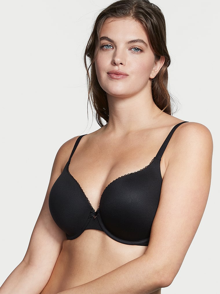  Victorias Secret Perfect Shape Push Up Bra, Full Coverage,  Lace, Padded, Bras For Women, Body By Victoria Collection, Black
