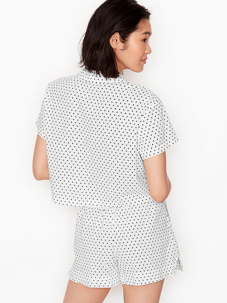 Cotton Cropped Short PJ Set - Victoria 