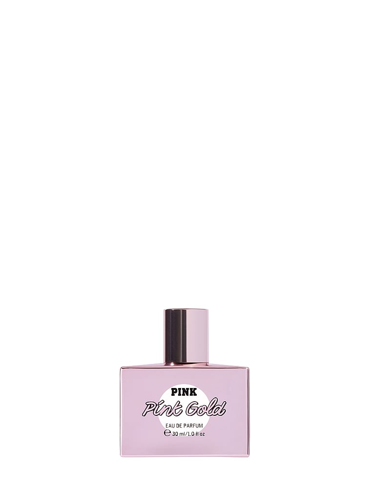pink and gold perfume bottle