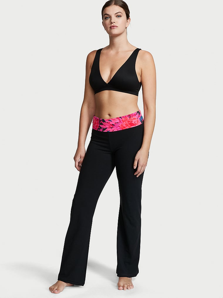 Yoga Foldover Cotton Flare Legging 