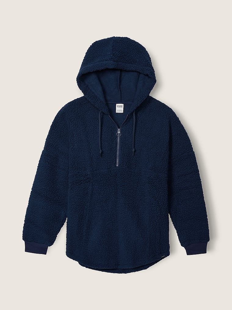 half zip pullover sherpa