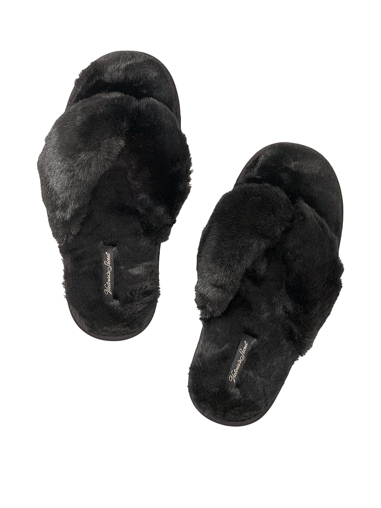 faux fur flip flops
