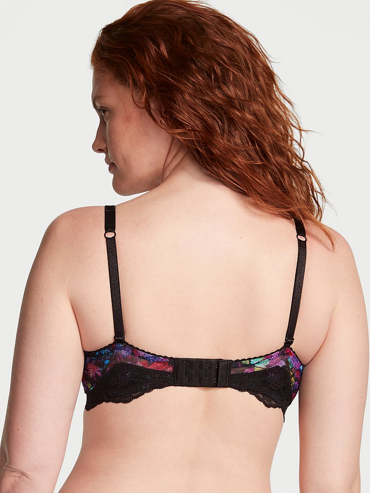 Victoria's Secret, Very Sexy Bombshell Add-2-Cups Shine Strap Push-Up Bra, Moody Floral, onModelBack, 2 of 4 Katy is 5'11" and wears 36D or Large