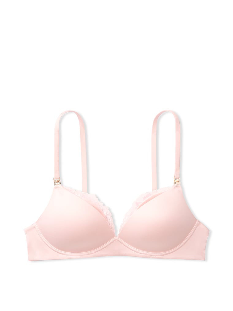 Victoria's Secret, Body by Victoria Wireless Nursing Bra, Pink, offModelFront, 4 of 4