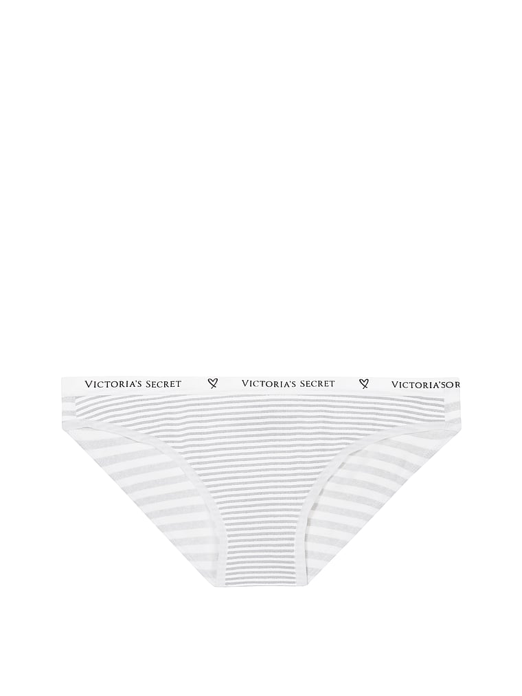 VictoriasSecret Cotton Lace Trim Bikini Panty - 11160745-3VNX