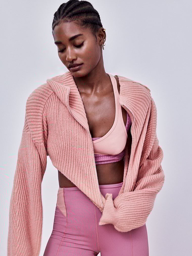 victoria secret pink fuzzy sweater