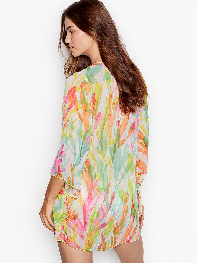 VictoriasSecret Sheer Front Tie Robe Cover-up. 2