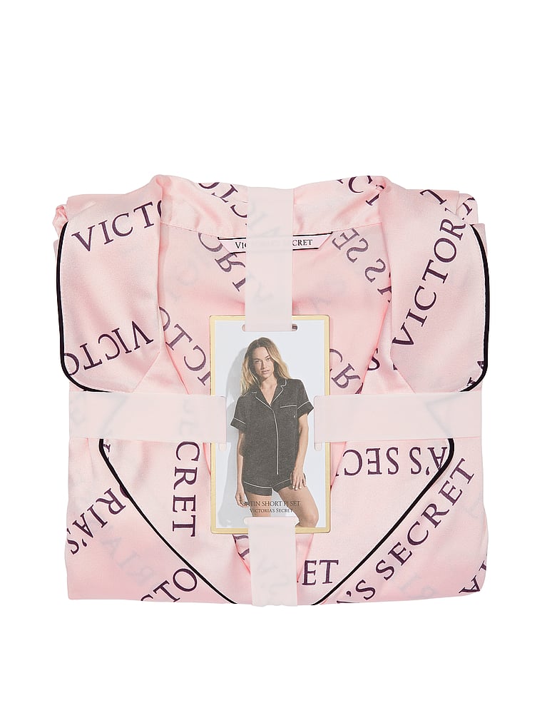 Victoria's Secret, Victoria's Secret Satin Short Pajama Set, Purest Pink, offModelBack, 4 of 5