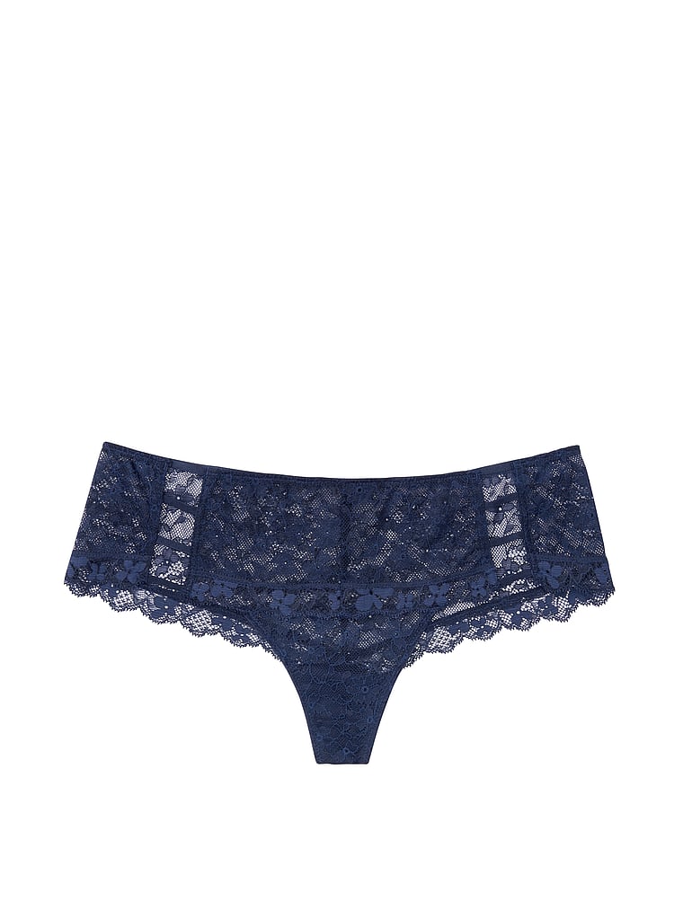 VictoriasSecret Floral Lace Hipster Thong Panty 1114982198L4