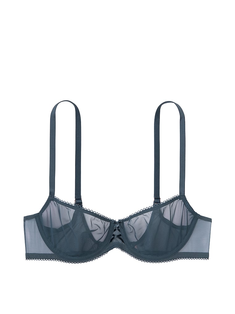 VictoriasSecret Mesh Unlined Balconette Bra. 1