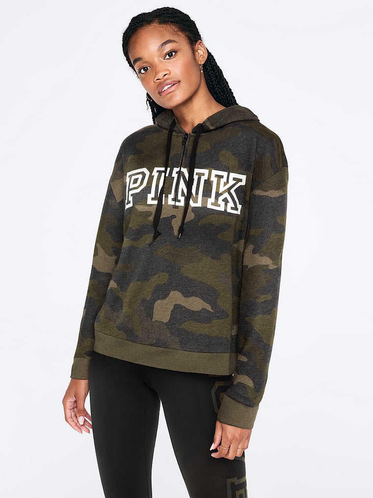 quarter zip pullover pink