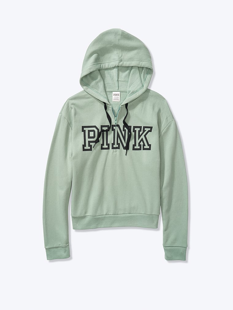 quarter zip pullover pink