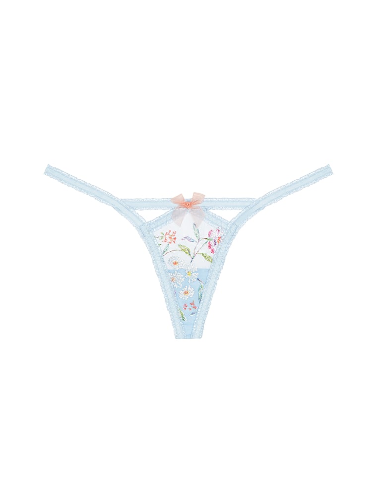 Garden Embroidery Thong Panty For Love Lemons Vs